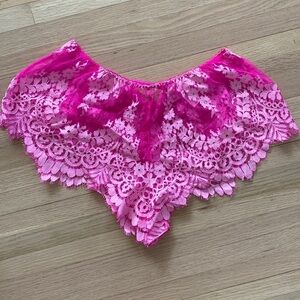 Victoria Secret hot pink lace bottom shorts